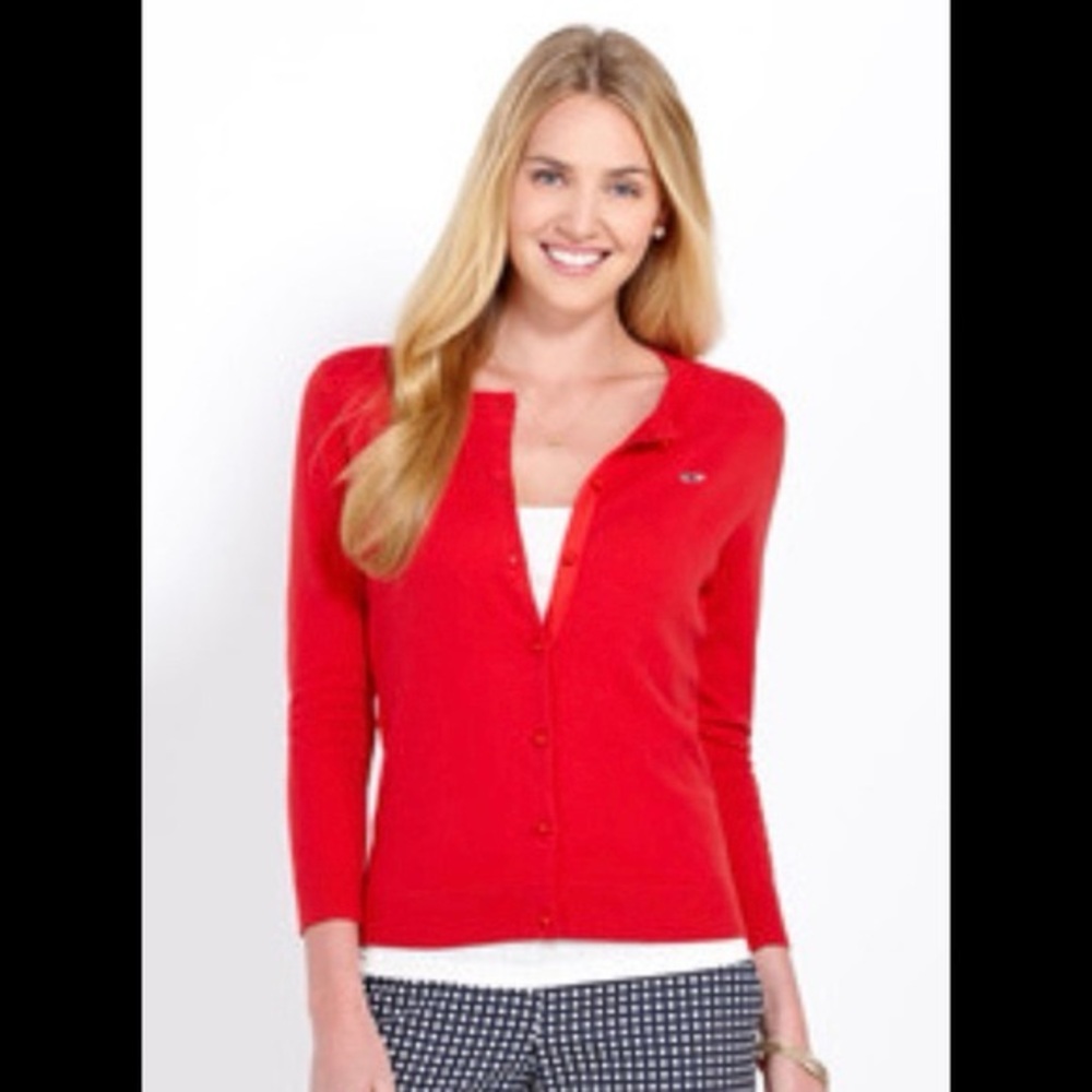 Vineyard Vines Vibrant Red Women's Cardigan